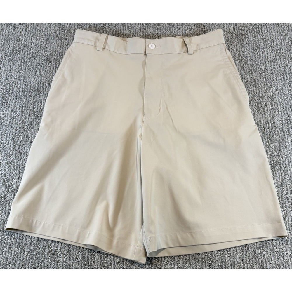 Nike Golf Shorts Mens Size 30 Wicking Performance Dri-Fit Polyester Light Tan